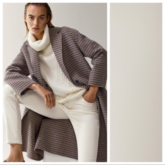 NWT. Massimo Dutti Cream Cotton Trousers. Size 8. - Picture 4 of 9